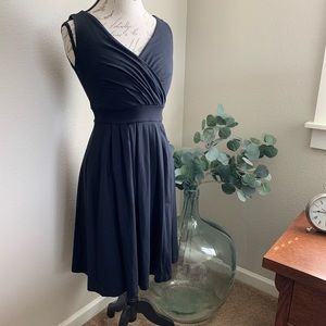 Lands End Black XS 2-4 Dress Cross Front